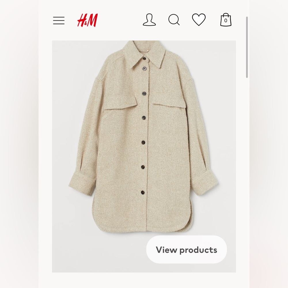H&M recycled coat jacket